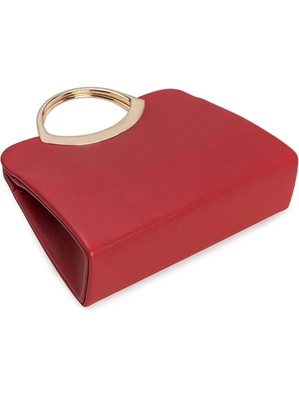 👜Women's Red Small Dressy Handbag Evening Bag Circle Handle Elegant Purse